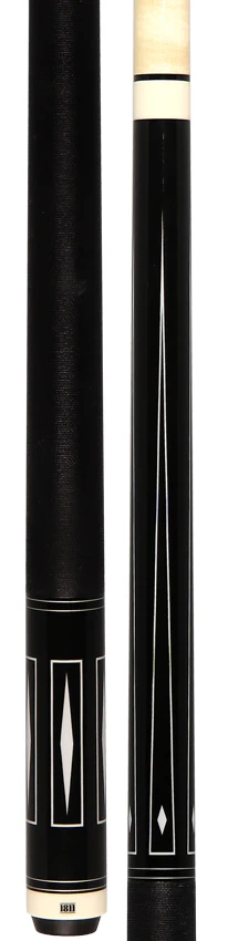 1811 Model 3 Black with White Point Graphic Forearm and Black Irish Linen Wrap Pool Cue Butt- Uni-Loc - Image 5
