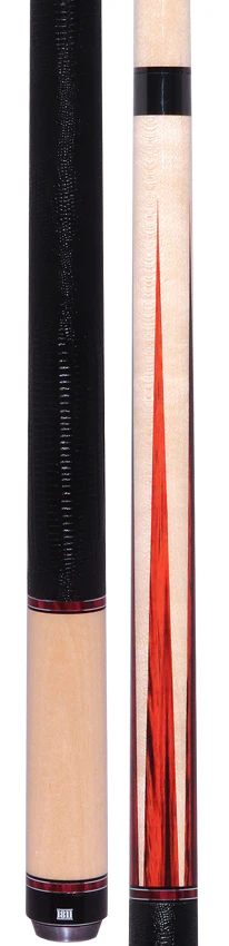 1811 Model 4 Maple Forearm with Cocobolo Graphic Points and Black Embossed Lizard Wrap Pool Cue Butt - Uni-Loc - Image 5