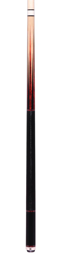 1811 Model 6 Maple Forearm with Cocobolo/Black Points Graphic and Black Embossed Lizard Pool Cue Butt- Uni-Loc - Image 6