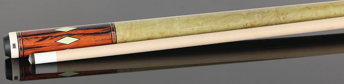1811 Model 5 Butterscotch Maple Forearm and Handle with Cocobolo Point Graphic Wrapless Pool Cue Butt- Uni-Loc - Image 3