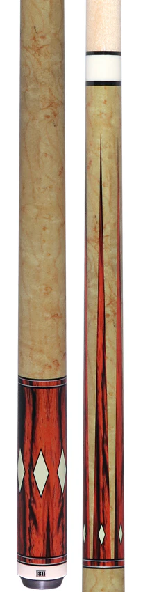 1811 Model 5 Butterscotch Maple Forearm and Handle with Cocobolo Point Graphic Wrapless Pool Cue Butt- Uni-Loc - Image 5