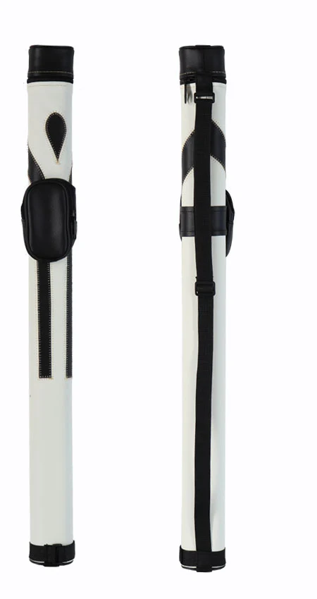 Economy Oval Silk White/Black 1x1 Hard Pool Cue Case - C11HR-WB - Image 2