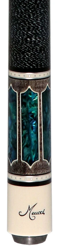 Meucci 2020 Gray - Blue Pearl - Black/White Wrap Pool Cue with Pro Shaft - 2020GYBLBKWHP - Image 2