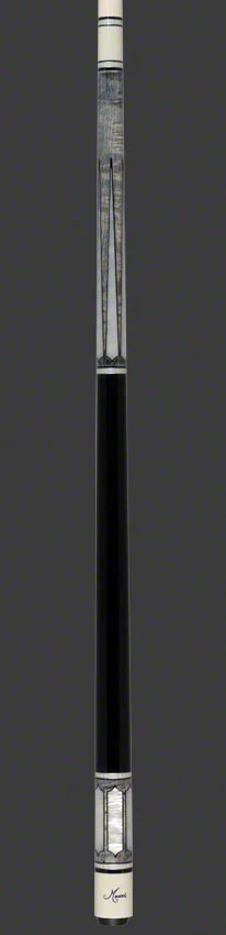 Meucci 2020 Gray - Mother of Pearl - Black Wrap Pool Cue with Pro Shaft - 2020GYMOPBKP - Image 4
