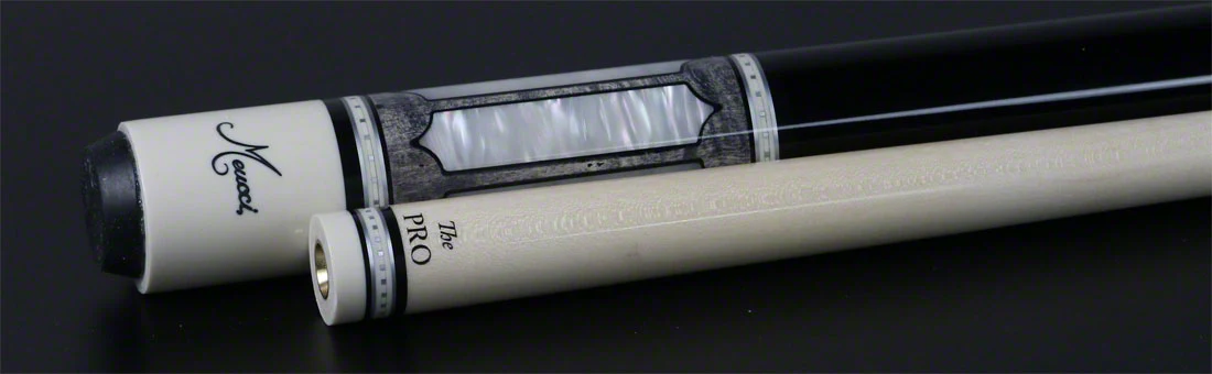 Meucci 2020 Gray - Mother of Pearl - Black Wrap Pool Cue with Pro Shaft - 2020GYMOPBKP - Image 6