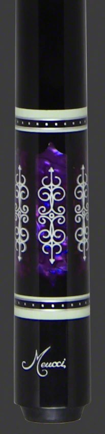 Meucci 21st Century 3 Black - Purple Pearl - Black Wrap Pool Cue with Pro Shaft - 2103BKPUBKP - Image 2