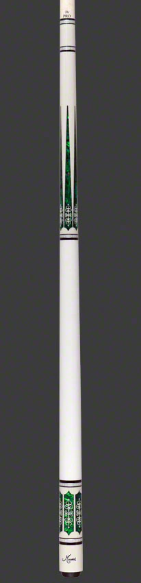 Meucci 21st Century 3 White - Green Pearl - White Wrap Pool Cue with Pro Shaft - 2103WHGRWHP - Image 4