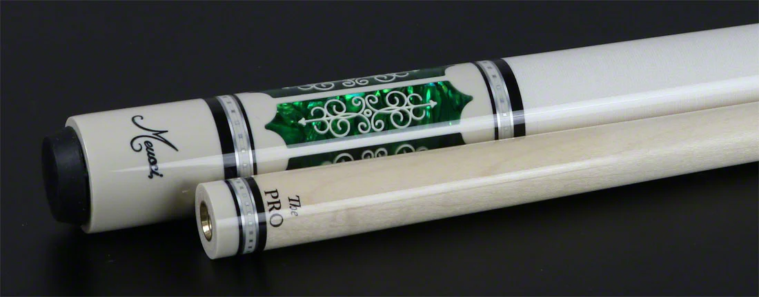 Meucci 21st Century 3 White - Green Pearl - White Wrap Pool Cue with Pro Shaft - 2103WHGRWHP - Image 6