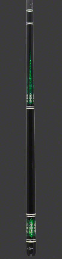 Meucci 21st Century Cue 3 Black - Green Pearl - Black Wrap Pool Cue with Carbon Shaft - 2103BKGRBKC - Image 4