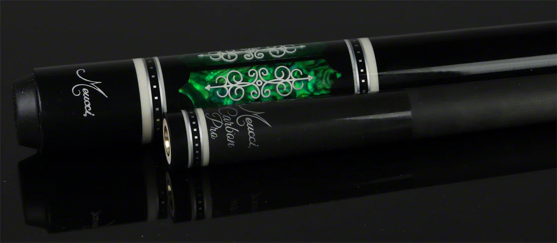 Meucci 21st Century Cue 3 Black - Green Pearl - Black Wrap Pool Cue with Carbon Shaft - 2103BKGRBKC - Image 5