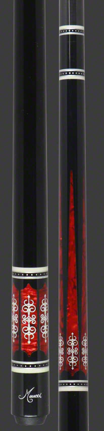 Meucci 21st Century 3 Black - Red Pearl - Black Wrap Pool Cue with Carbon Shaft - 2103BKRDBKC - Image 4