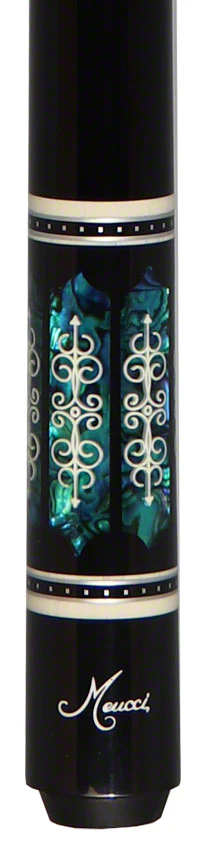 Meucci 21st Century 3 Black - Turq Pearl - Black Wrap Pool Cue with Pro Shaft - 2103BKTURBKP - Image 6