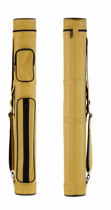 Exotic Oval Polyform Yellow 2x2 Hard Pool Cue Case - C22EHR-YW - Image 2
