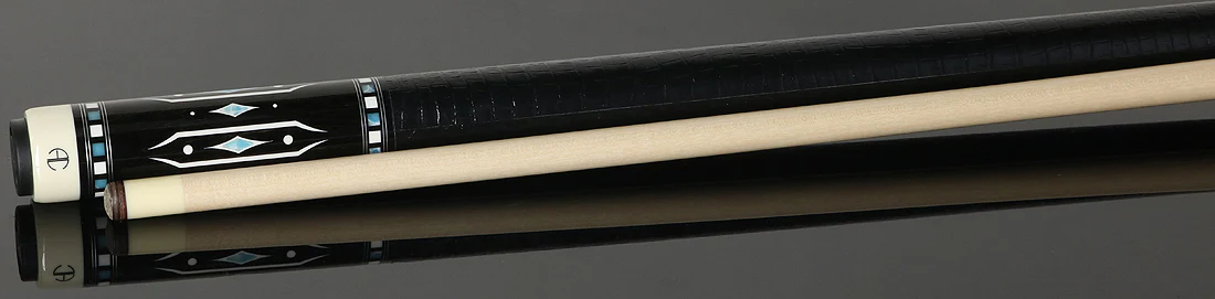 Ariel Carmeli by Viking Diamond Series Blue Diamond Pool Cue with Vikore Shaft - Black Crocodile Wrap - Image 3