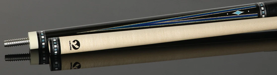 Ariel Carmeli by Viking Diamond Series Blue Diamond Pool Cue with Vikore Shaft - Black Crocodile Wrap - Image 4