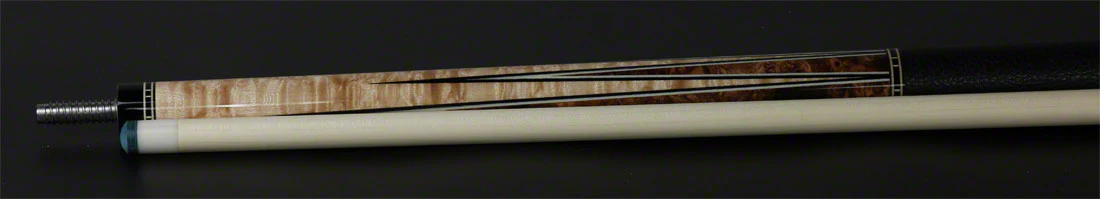 Ariel Carmeli Curly Maple Custom 6 Point Burl Play Cue - Image 5