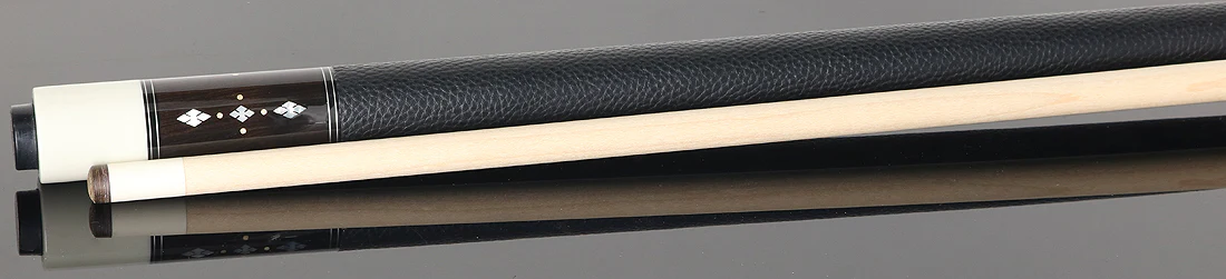 Balabushka Era Series Birdseye Maple Forearm with Ebony Points and Notched Diamond Inlays Pool Cue with Textured Leather Wrap - Image 3