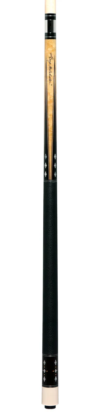 Balabushka Era Series Birdseye Maple Forearm with Ebony Points and Notched Diamond Inlays Pool Cue with Textured Leather Wrap - Image 6