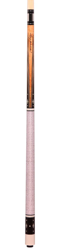 Balabushka GB Series Birdseye Maple Forearm with 4 Ebony Points and Mother of Pearl/White Shell Inays Pool Cue with Irish Linen Wrap - Image 6