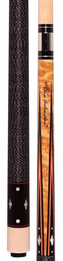 Balabushka GB Series Birdseye Maple Forearm with Ebony Points and Mother of Pearl Notched Diamond Inlays Pool Cue with Irish Linen Wrap - Image 5