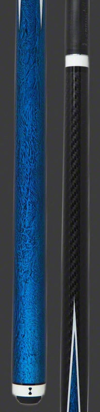Becue V2 Carbon Fiber Rebel Blue Play Cue - BC237BLUE - Image 3