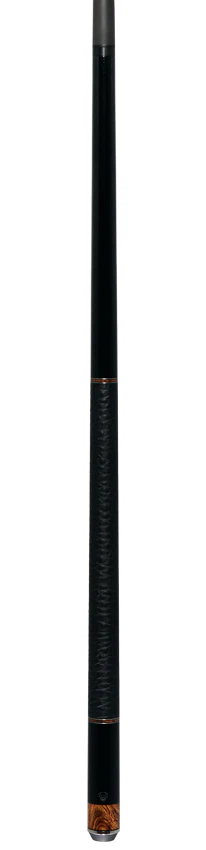 Bull Carbon Black with Bocote Inlays Play Cue with Textured Leather Wrap - Image 6