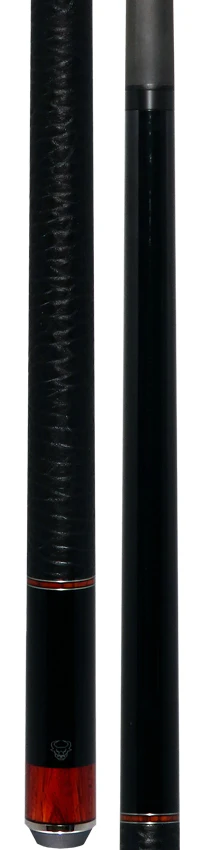 Bull Carbon Black with Cocobolo Inlays Play Cue with Textured Leather Wrap - Image 5