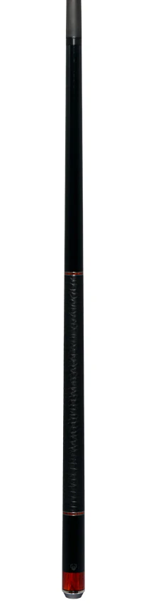 Bull Carbon Black with Cocobolo Inlays Play Cue with Textured Leather Wrap - Image 6
