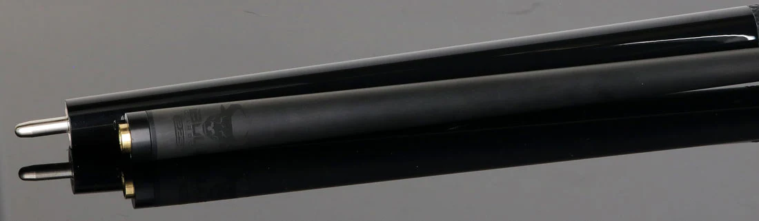 Bull Carbon Black with Galaxy Inlays Play Cue with Textured Leather Wrap - Image 4