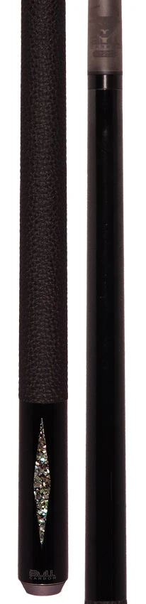 Bull Carbon Black with Galaxy Inlays Play Cue with Textured Leather Wrap - Image 5