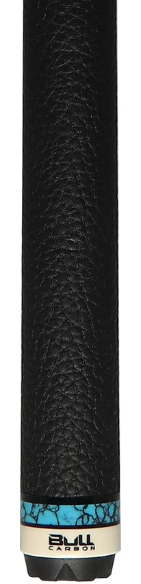 Bull Carbon By Jacoby Limited Edition Smoke Grey Blue Recon Pool Cue with Leather Wrap and LD Carbon Fiber Shaft - BCUSA1W - Image 2