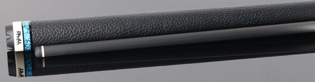 Bull Carbon By Jacoby Limited Edition Smoke Grey Blue Recon Pool Cue with Leather Wrap and LD Carbon Fiber Shaft - BCUSA1W - Image 3