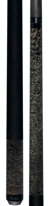 Bull Carbon Gray-Stained Birdseye Maple Play Cue with Textured Leather Wrap - Image 5
