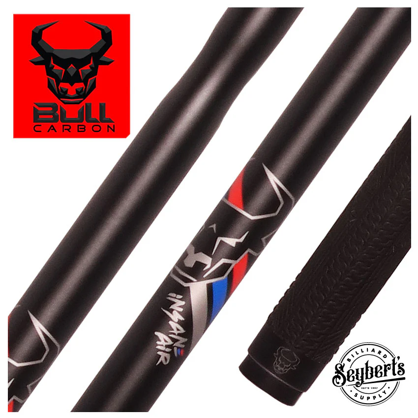Bull Carbon Insane Air Jump Cue with Multi-Zone Sport Grip Wrap