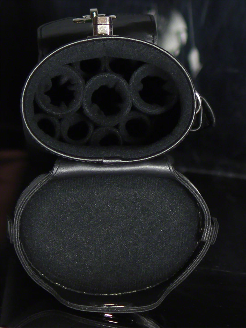Instroke Geo Leather Black/Burgundy 3x7 Pool Cue Case - GEO3X7BKBU - Image 3