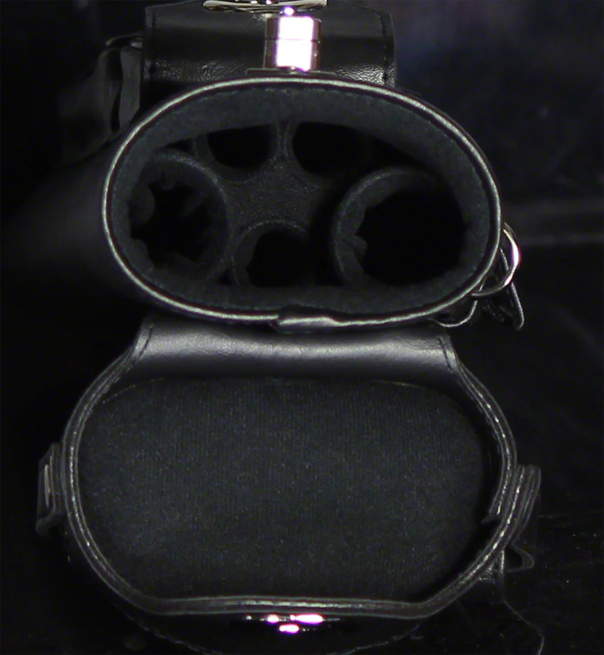 Instroke Geo Leather Black/Burgundy 2x3 Pool Cue Case - GEO2X3BBU - Image 3