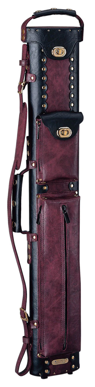 Instroke Vinyl Cowboy Black/Burgundy 2x2 Pool Cue Case - VC22BB - Image 2