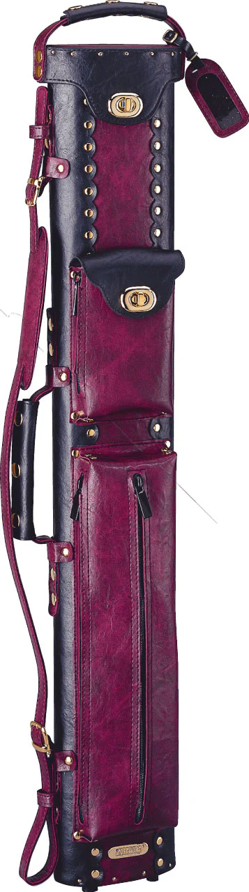 Instroke Vinyl Cowboy Black/Burgundy 2x2 Pool Cue Case - VC22BB - Image 4