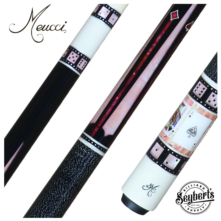 Meucci BMC Casino 9 Black/Pink Pool Cue with Pro Shaft - BMC9BKPKPRO