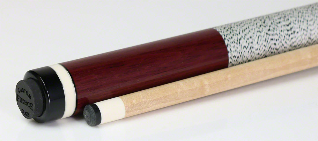Pierce Custom Birdseye Maple and Purpleheart Pool Cue With Linen Wrap - Image 3