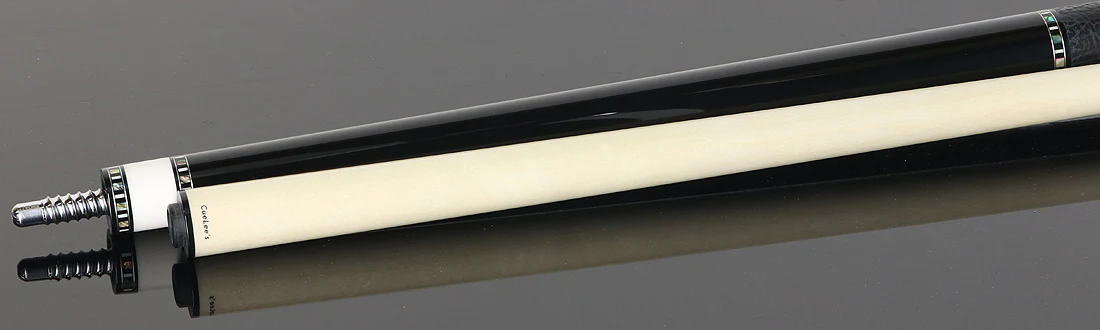 Cuelees Male Phoenix Black Pool Cue with Split Sharkskin Wrap - Image 4