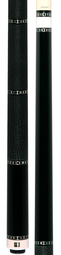 Cuelees Male Phoenix Black Pool Cue with Split Sharkskin Wrap - Image 5