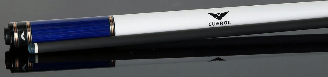 Cueroc Galaxy 4 Blue Stained Dymond Wood No Wrap Pool Cue with Carbon Fiber Shaft - Image 3