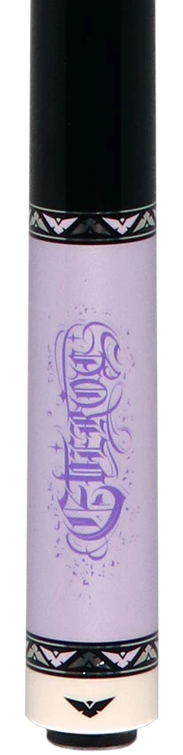 Cueroc Goth 2 Purple with Silver Graphic No Wrap Pool Cue - Image 2
