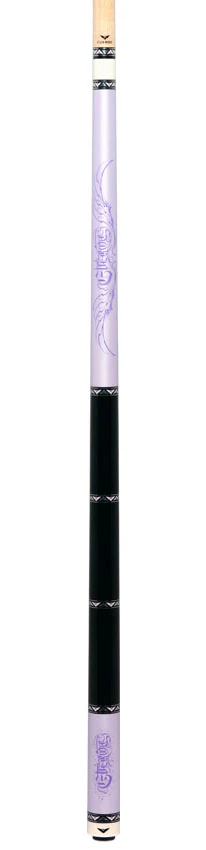 Cueroc Goth 2 Purple with Silver Graphic No Wrap Pool Cue - Image 6