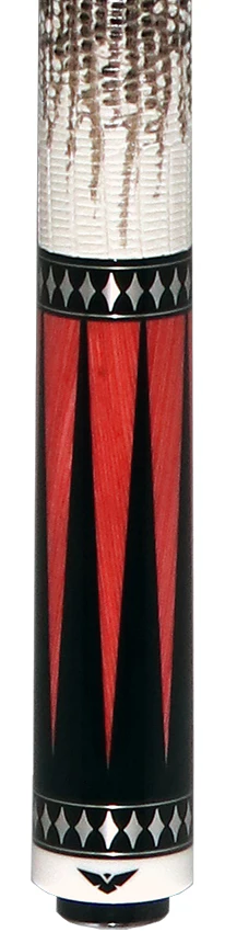 Cueroc Pterosaur 2 Ebony Dymondwood with Pink Dymondwood Points Pool Cue with Ring-Tailed Lizard Wrap - Image 2