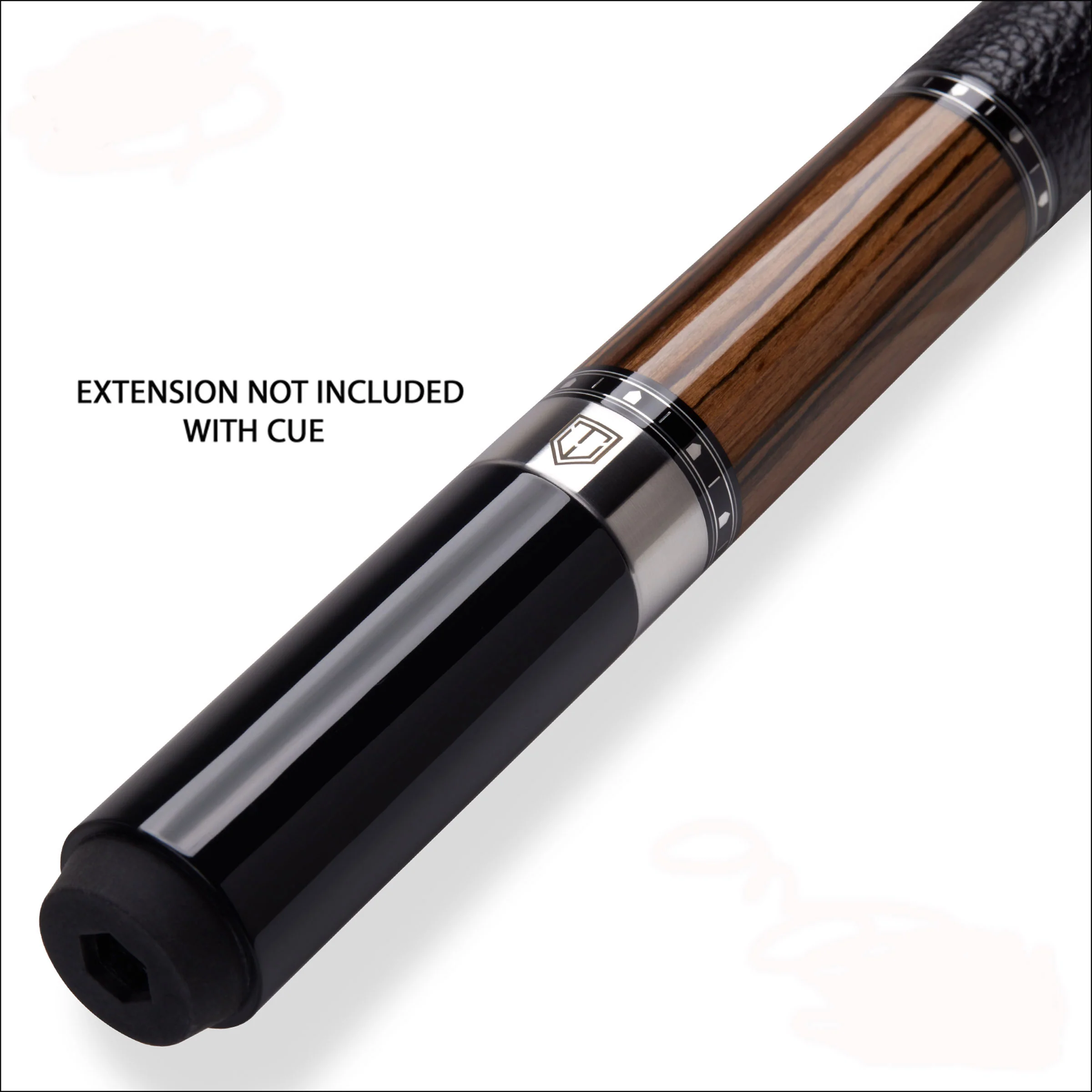 Cuetec Cynergy Truewood Ebony II Leather Wrap Pool Cue - 95-104LTW - Image 2