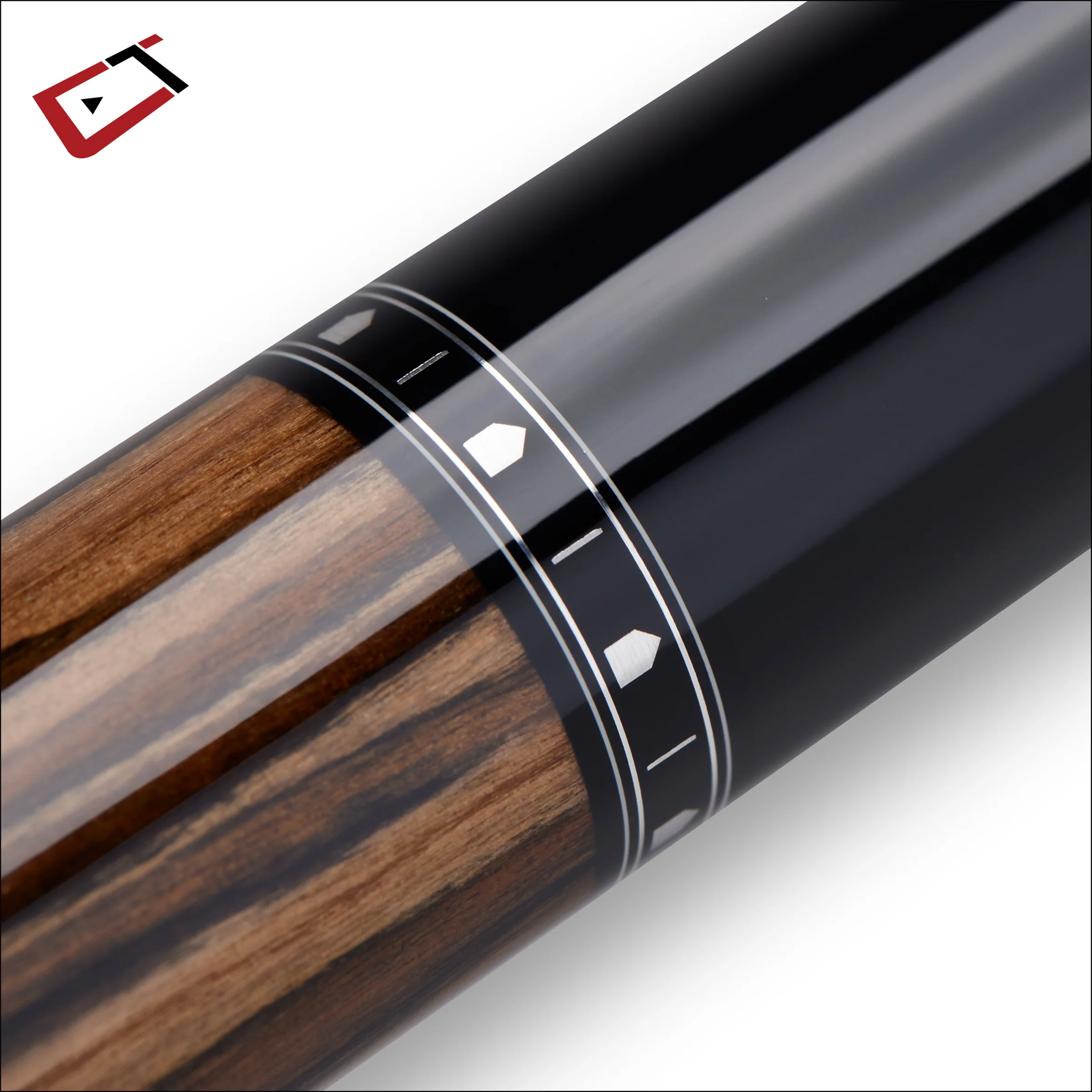 Cuetec Cynergy Truewood Ebony II Leather Wrap Pool Cue - 95-104LTW - Image 6
