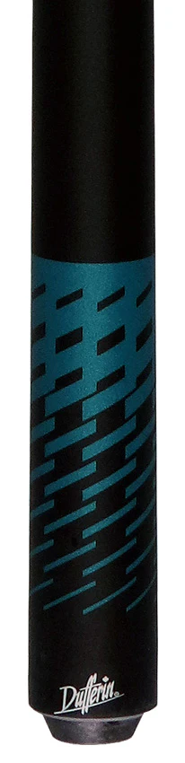 Dufferin Black and Blue Shadow Weave Wrapless Play Cue - Image 2