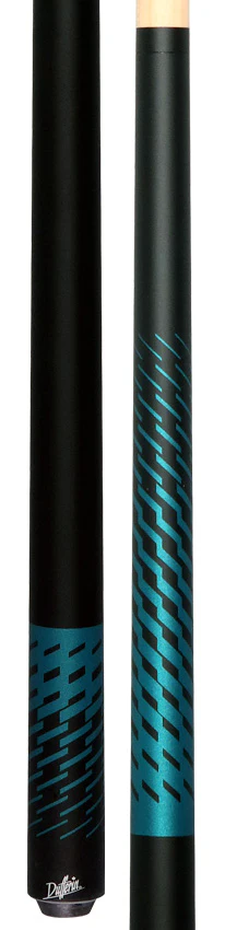 Dufferin Black and Blue Shadow Weave Wrapless Play Cue - Image 3